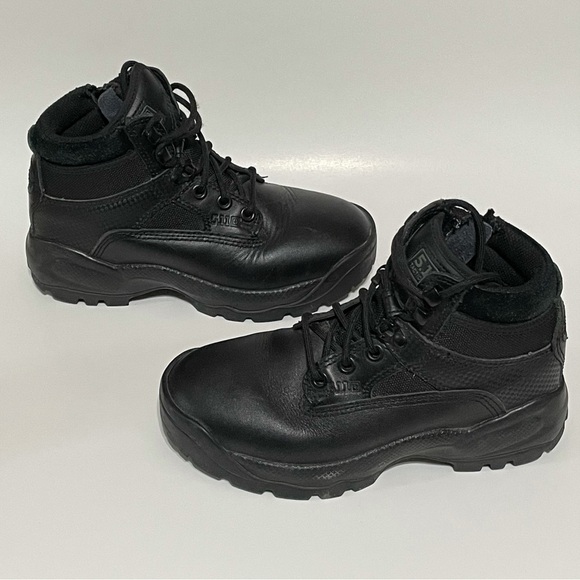 5.11 ATAC 6" Side Zip Black Boots Womens 5 Work Boot Leather Police EMS Security - Picture 6 of 9